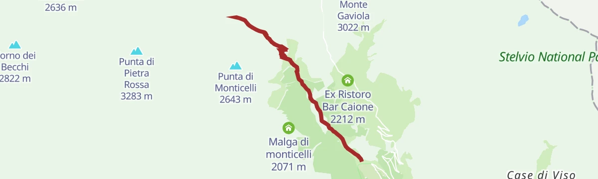 Route map: The Valle delle Messi